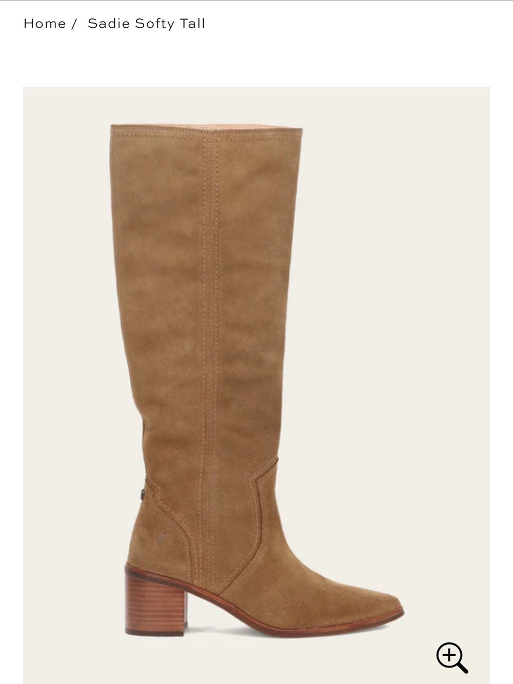 NWT Frye Sadie Softy Tall Suede Knee-High Boot - Almond